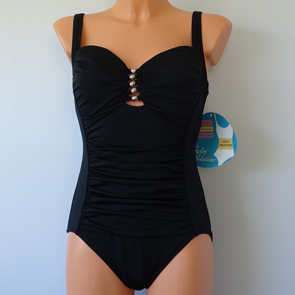 Swim Solutions Other - Swim Solutions Beaded Mio NWT 1 Piece Swimsuit